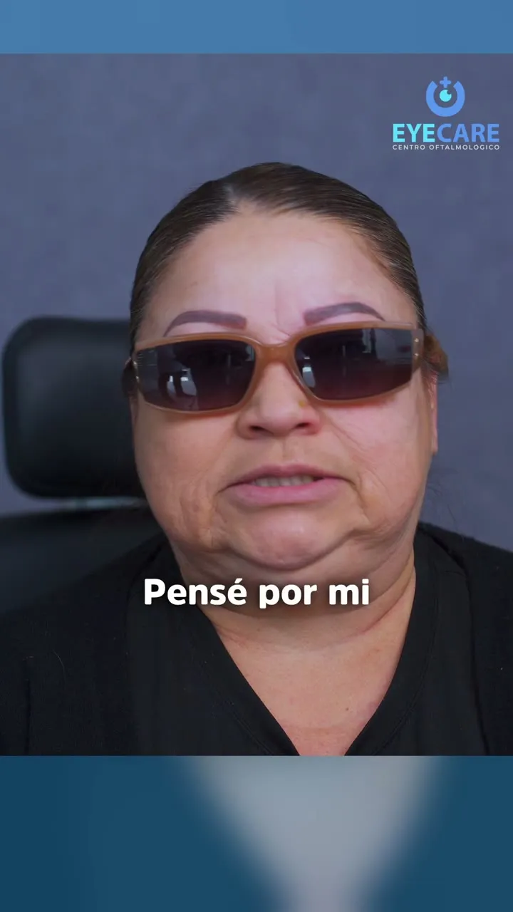 Gloria — Testimonio. Gloria cuenta cómo fue su cirugía en EyeCare y lo que sintió al retirarse el vendaje.